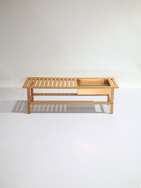 Image 1 of Bench with planter Yngve Ekström vintage Swedish