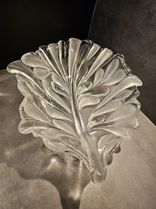 Vintage Walther Glas / Mikasa Crystal Leaf Bowl
