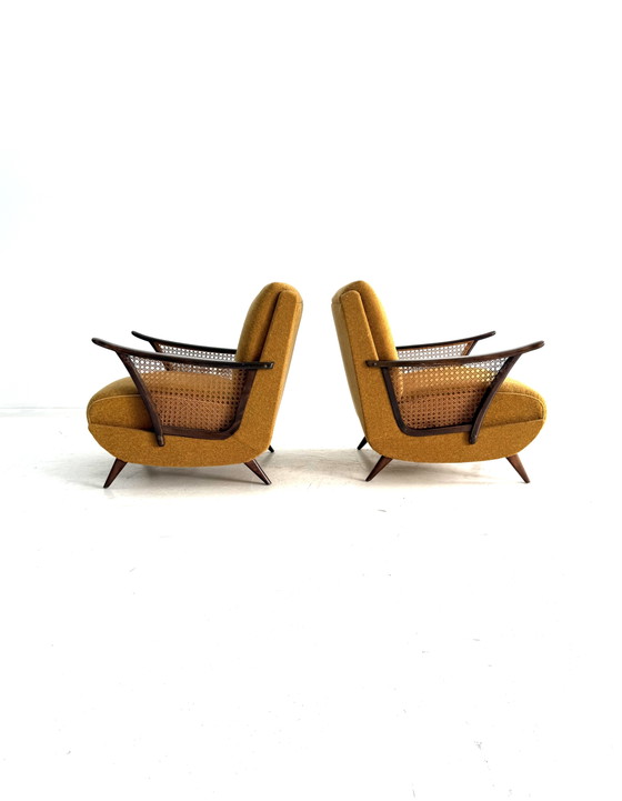 Set of 2 Vintage Armchairs, 1960s – Wood, Metal (photo 2 of 12)
