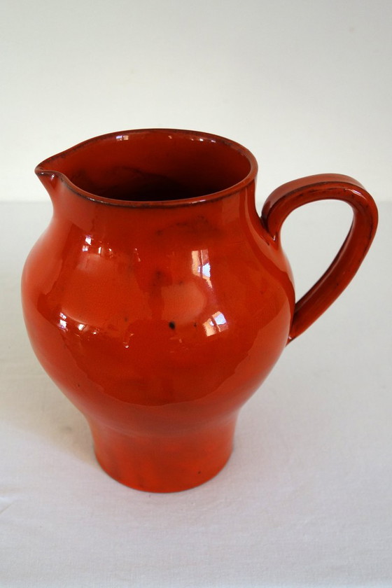 Rara brocca Robert Picault per Cerasarda, Italia, anni '60, Accessori da cucina, Ceramica, Arancione (foto 2 di 15)
