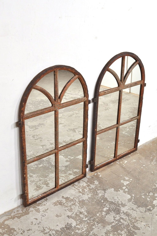 Industrial Stable Window Mirror
