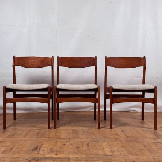 Image 1 of Ensemble de 6 chaises de salle à manger danoises en teck Erik Buch pour O.D. Møbler, années 1960 - Mid-Century Modern