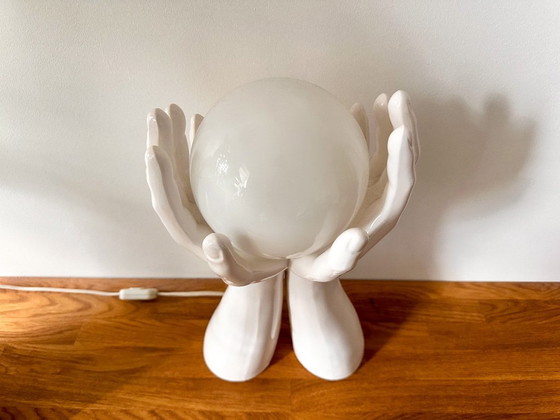 Unique vintage lamp – Table lamps, Ceramic, Glass (photo 10 of 12)