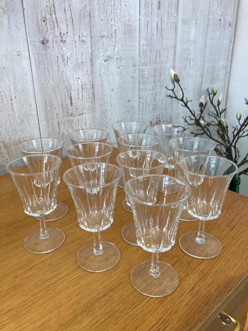 Set di 12 bicchieri di cristallo con scatola originale.