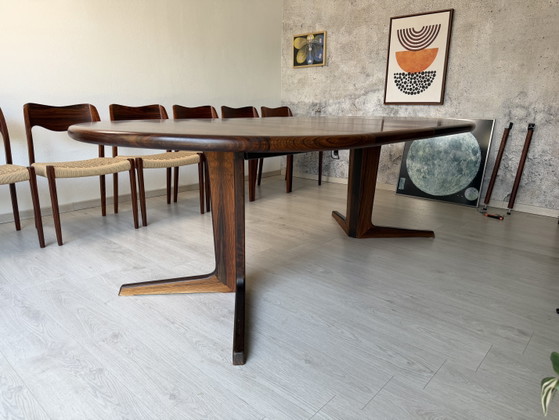 Danish Rio rosewood dining table – Up to 314 cm – Mid-Century – Bernh. Pedersen & Søn (photo 9 of 15)