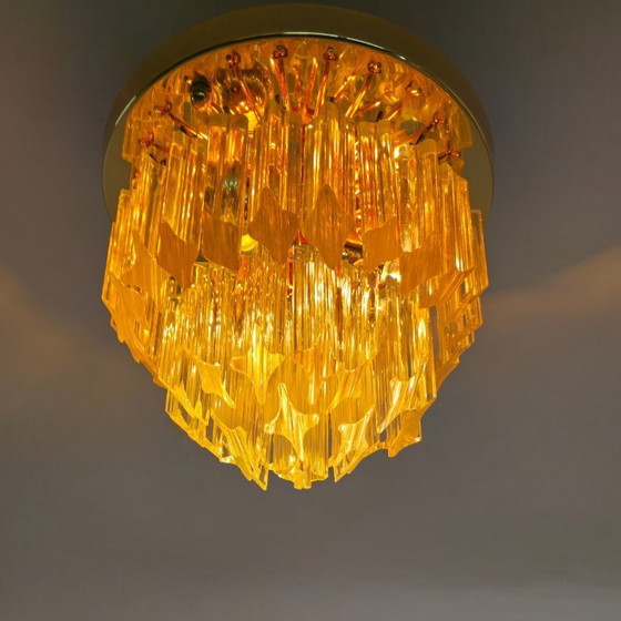 Image 1 of Plafonnier Venini Murano années 80, style Regency du milieu du siècle