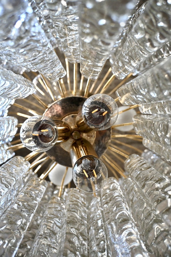 Italiaanse Kroonluchter In Murano Glas - Toni Zuccheri Venini – Hanglampen, Metal, Vintage (photo 5 of 15)