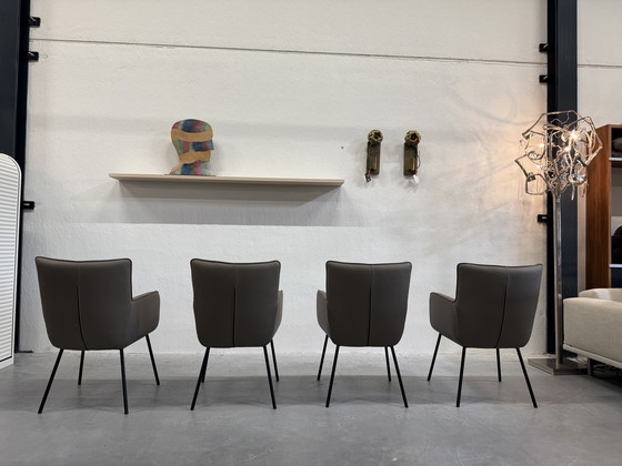 Image 1 of 4 HE Design Freya Esszimmerstühle Leder