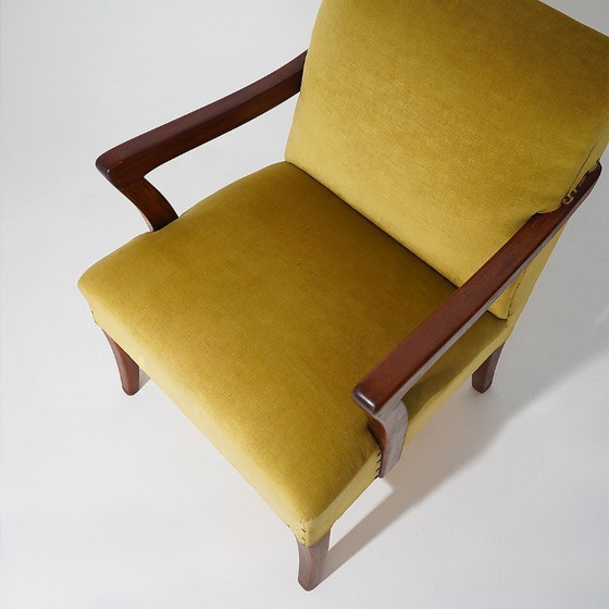 Image 1 of Par de sillones de terciopelo, década de 1950.