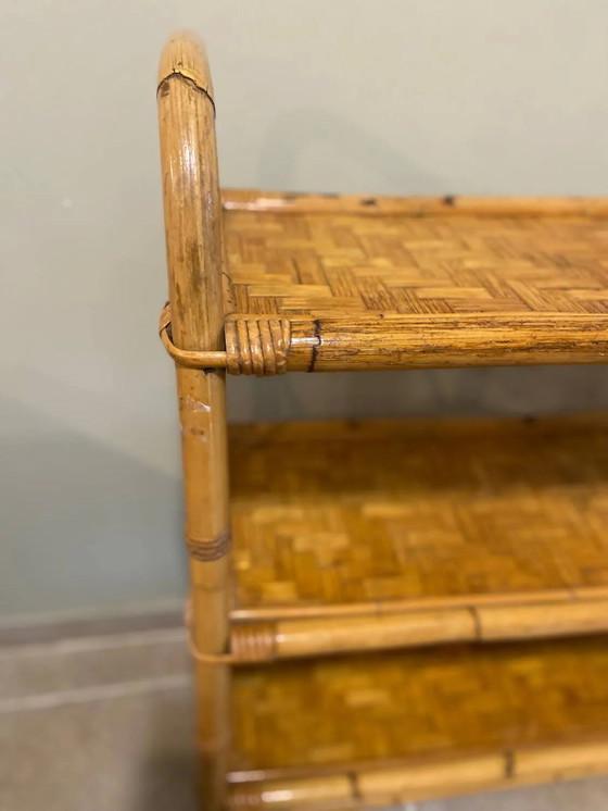 Vintage rotan rek – Wandrek, Rieten (photo 14 of 17)