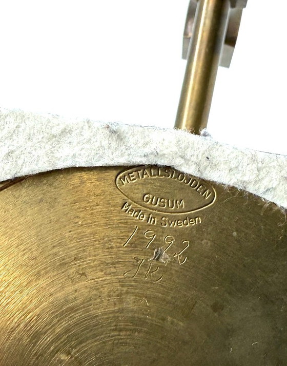 Image 1 of Candélabre sculptural moderne à 9 lumières en laiton massif, Lars Bergsten, Gusum Suède 1992