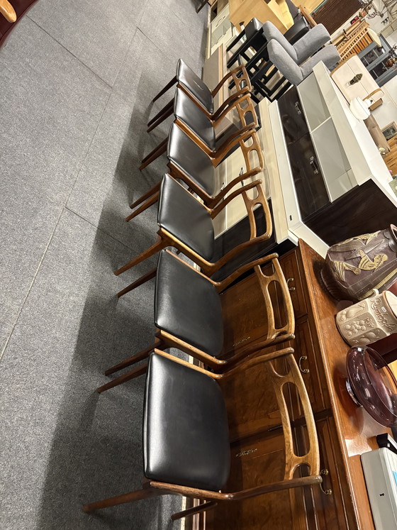 Image 1 of Johannes anderson vintage eetkamerstoelen 6 stuks