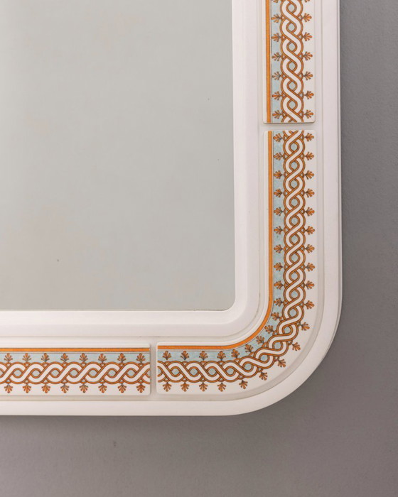 Image 1 of Vintage plastic wandspiegel met Carrara matte afwerking, jaren 70
