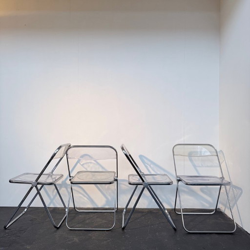 4 chaises pliantes transparentes Plia de Castelli