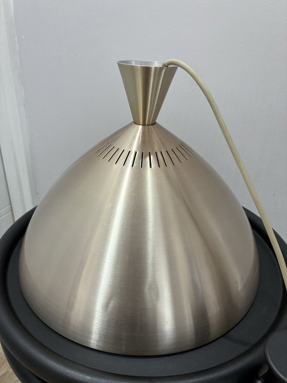 Lámpara colgante Lyfta Diabolo con perforación radial, años 60, Lámparas colgantes, Metal, Plateado, 1960 (foto 6 de 7)