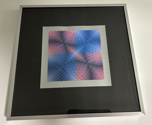 Victor Vasarely Op Art Vintage Print