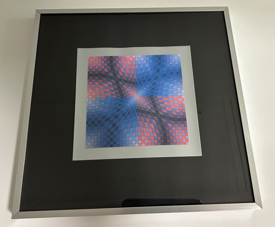 Image 1 of Victor Vasarely Op Art Vintage Print