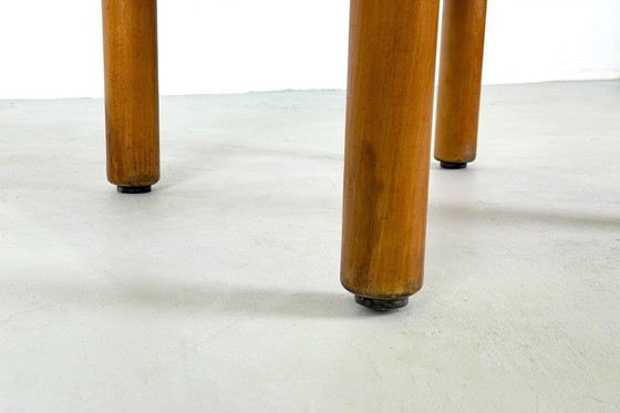 Image 1 of Coffee table in wood with blue top, France - 1960s