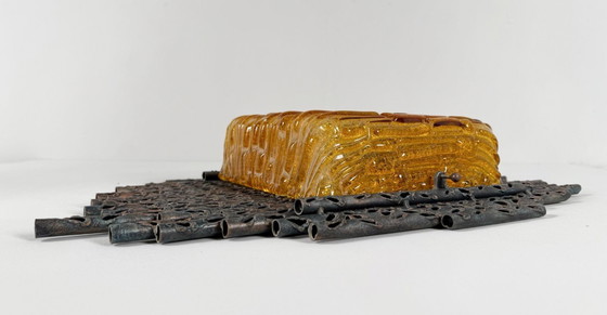 Image 1 of Brutalistische Wandleuchte/Wandlampe Marcello Fantoni, Italien, 1970er Jahre