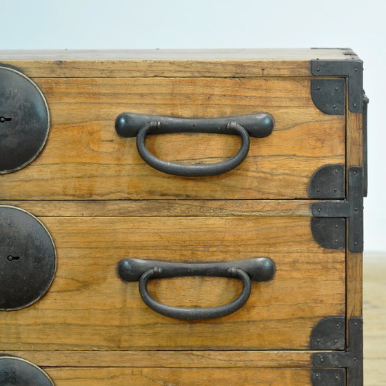 Japanese Tansu chest of drawers, circa 1870, Iron, Wood, Black (photo 9 of 12)