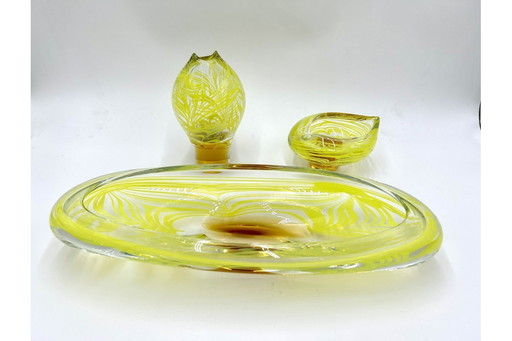 Kunstglazen set, ontworpen door Ivo Rozsypal, Crystalex, Tsjecho-Slowakije, jaren 1960