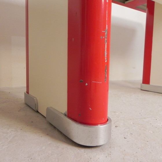 Ahrend Oda dining table, desk, with aluminum edge, 1950s – Plastic, Metal (photo 9 of 29)