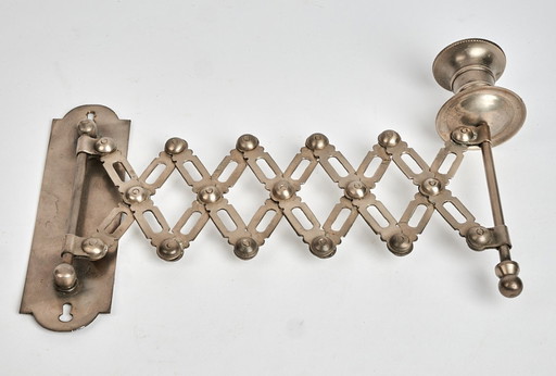 Antique extendable vintage wall candle holder