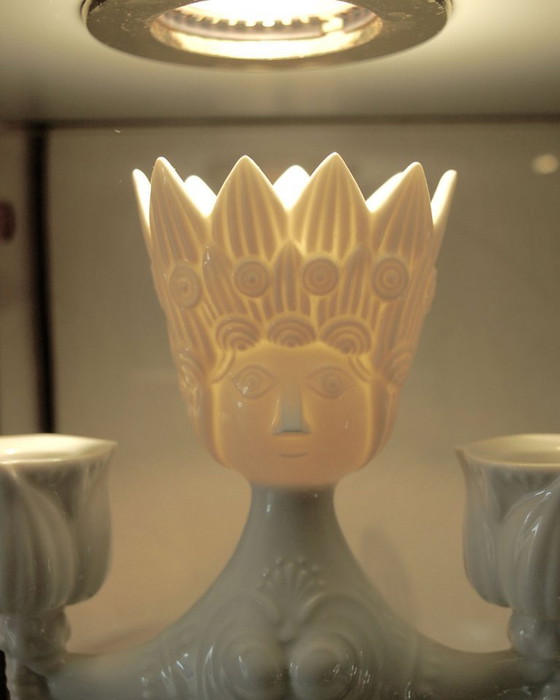 Image 1 of Candeliere in porcellana "Papagena", Björn Wiinblad per Rosenthal, anni '80, Germania