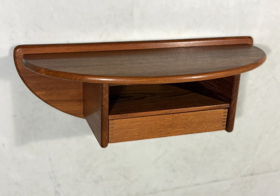 Image 1 of Console murale en teck Kai Kristiansen Vildbjerg Møbelfabrik Danemark années 1960