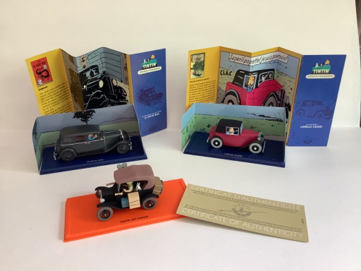 Maquetas de Autos Tintin, 5 Piezas de la Serie “En Voiture Tintin” La Fondation Hergé. – decoratieve objecten (photo 2 of 18)