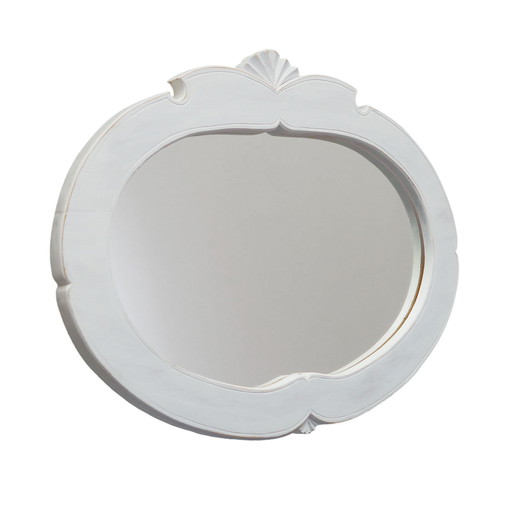 Miroir dans un cadre en pin, design danois, années 1960, production : Danemark