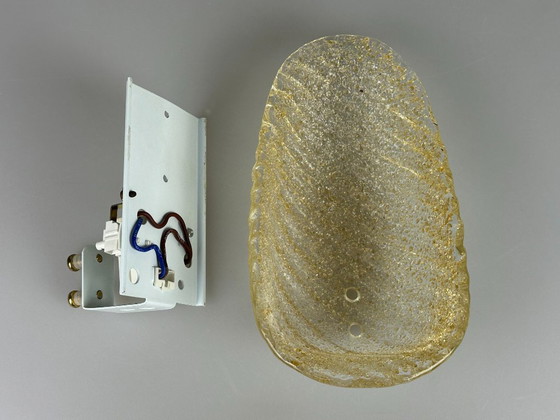 Image 1 of Lampada da parete anni '60 e '70, in vetro e ottone, design spaziale