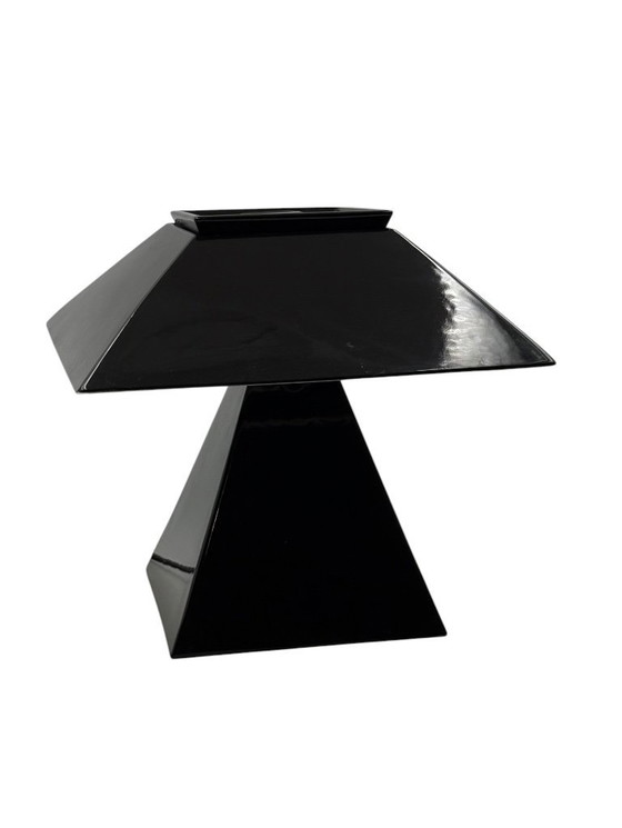 Image 1 of Lampada da tavolo in ceramica nera Space Age, Italia, anni '70