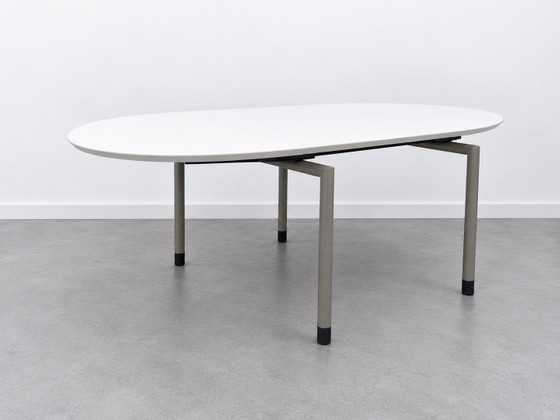 Arco "Hangoor" Table by Arnold Merckx (1985) – Dining tables, Metal, Wood (photo 5 of 7)