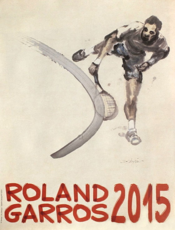 Image 1 of Affiches officielles ROLAND-GARROS 2015 - Du Zhenjun poster 2015