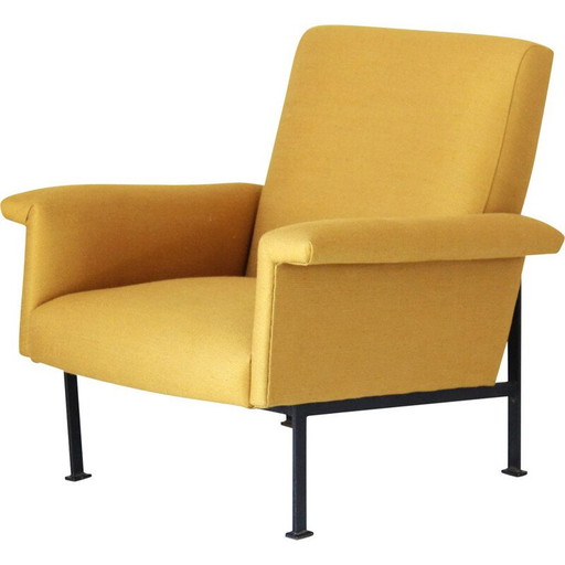 Fauteuil jaune vintage 1950