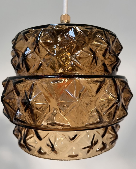 Vintage Amber Glazen Hanglamp – Hanglampen, Glass (photo 7 of 7)