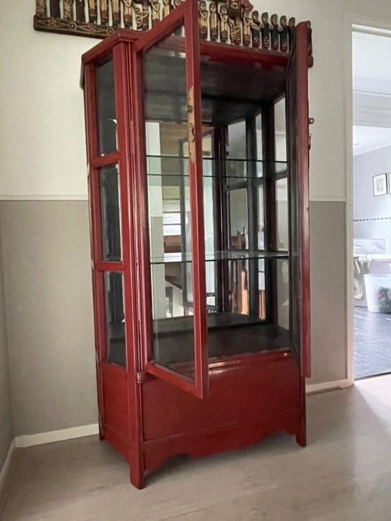 Image 1 of Antieke Chinese Vitrine Kast 