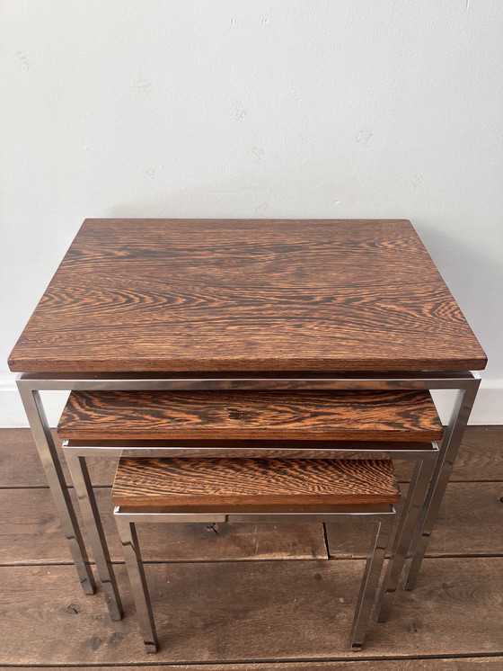 Image 1 of Set di tavolini impilabili di metà secolo Pastoe per Cees Braakman / tavolini laterali