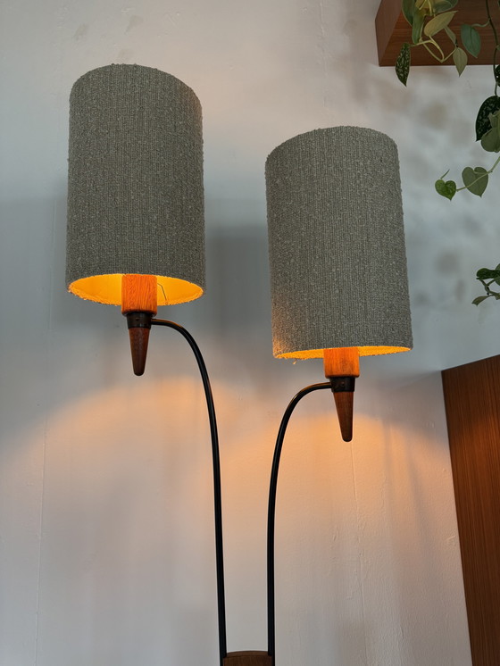 Image 1 of Lampada da terra vintage in teak anni '60