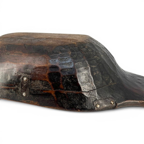 Image 1 of Antike handgeschnitzte Holzmulde / Primitive Wabi-Sabi Schale