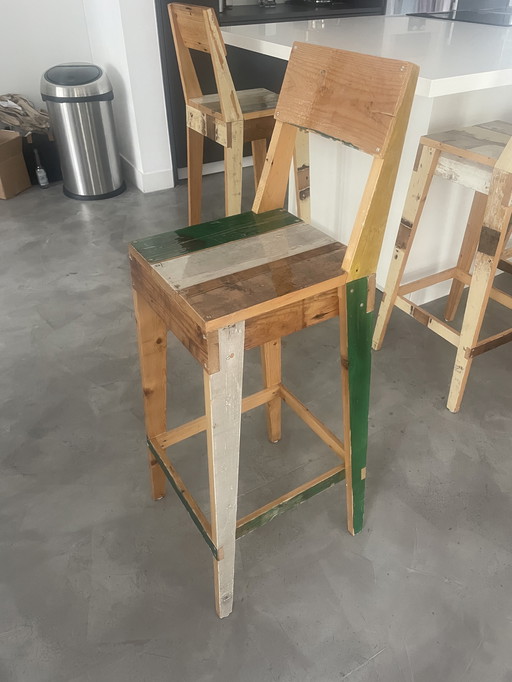 4x Tabourets de bar Piet Hein Eek