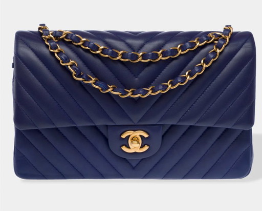 Borsa CHANEL Timeless/Classique in Cuir Bleu - 103359