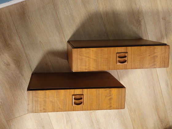 Image 1 of Vintage Floating Bedside Tables Bedside Table Cabinet