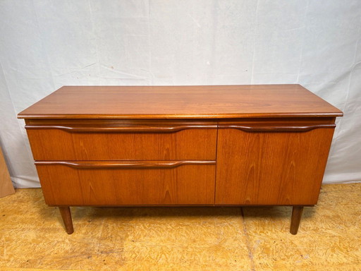 Mid-Century Retro Vintage Teak Small Sideboard / TV Cabinet | 1960s  A charming and functional piece of 1960s mid-century design