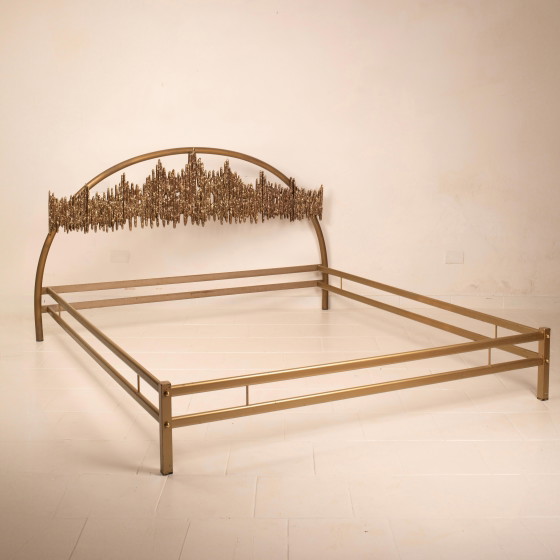Luciano Frigerio Brutalista Aurora Letto Scultoreo King Size in Ottone – Materassi e reti, Bronze, Brass (photo 7 of 26)