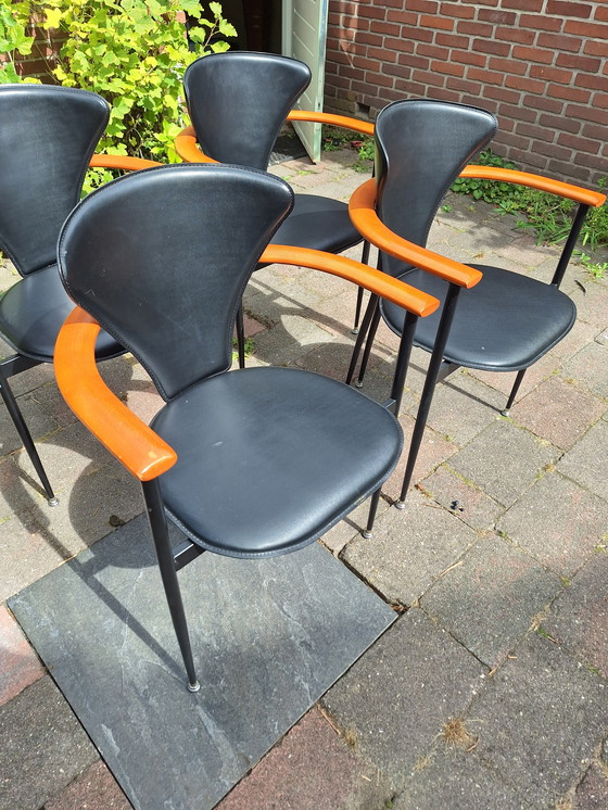 Image 1 of 4 sedie di design in pelle stiletto - Arrben Italia 