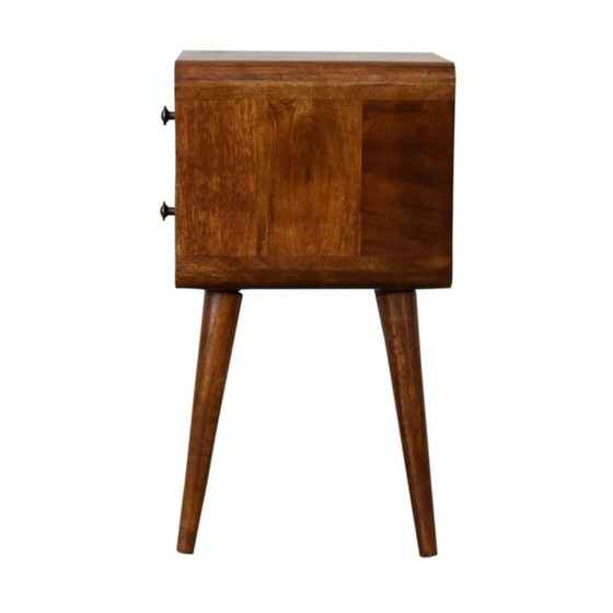 Mini Nachtkastje in Mangohout Met Kastanjehouten Look – Artisan, Wood (photo 10 of 12)