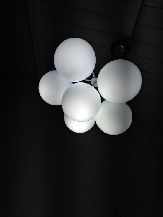 Image 1 of Pair of Italian Mid-Century Modern Sputnik Chandeliers