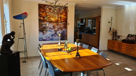 Image 1 of Design eettafel + 10 Philippe Starck stoelen